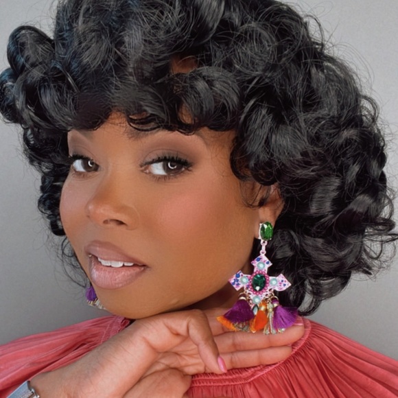 “The Cross” Gorgeous Fringe Oversized Earrings - Picture 11 of 17